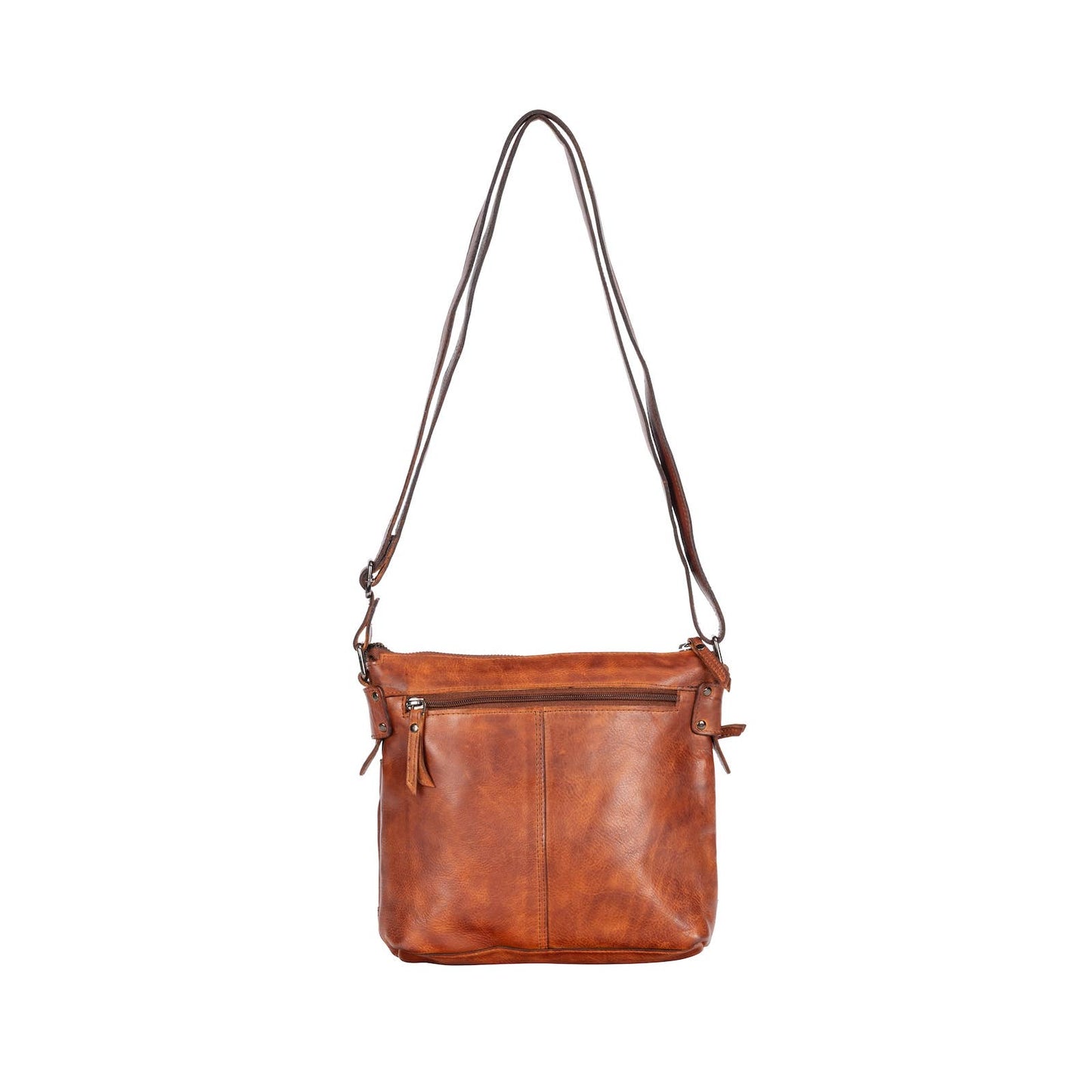 Greenwood Leather : Leather Shoulder Bag Nora - Cognac