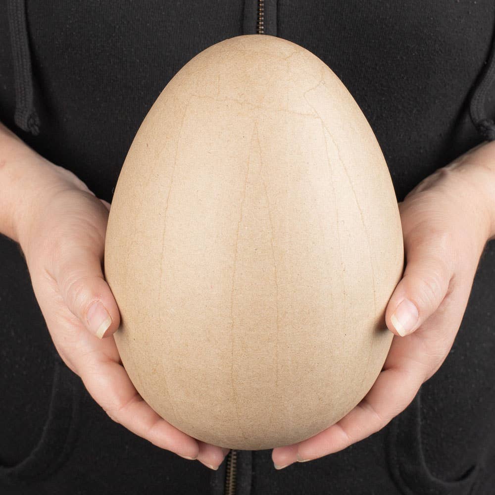 Factory Direct Craft - Large Unfinished Paper Mache Egg - 8" x 6" Dia.