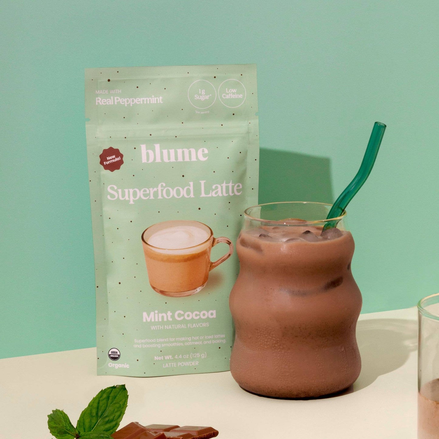 Blume : Superfood Latte Powder, Mint Cocoa Blend