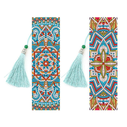 Diamond Brands - Turquoise Mandalas Diamond Painting Bookmark Set