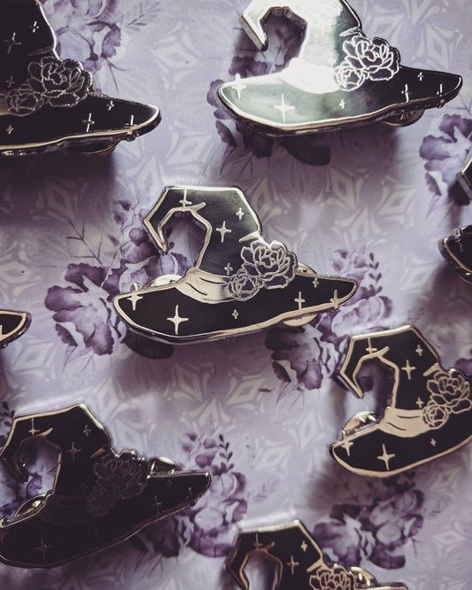 The Pickety Witch - Peony Witch Hat - Enamel Pin