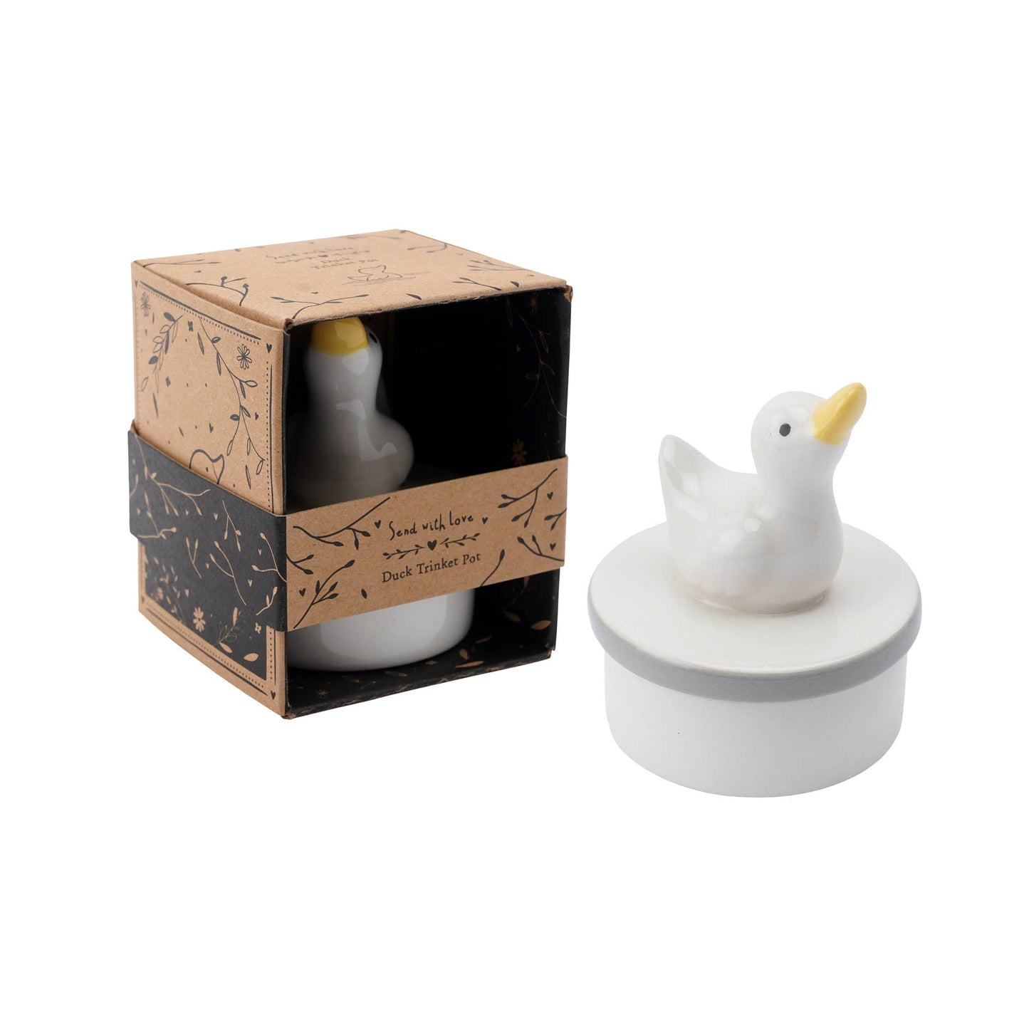 CGB Giftware : Send With Love Duck Ceramic Trinket Pot