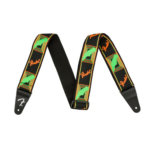 FENDER NEON MONOGRAM STRAP GREEN/ORANGE