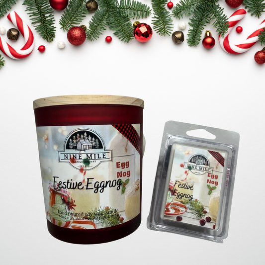 Nine Mile Festive Eggnog 12.5 oz Candle & Melts
