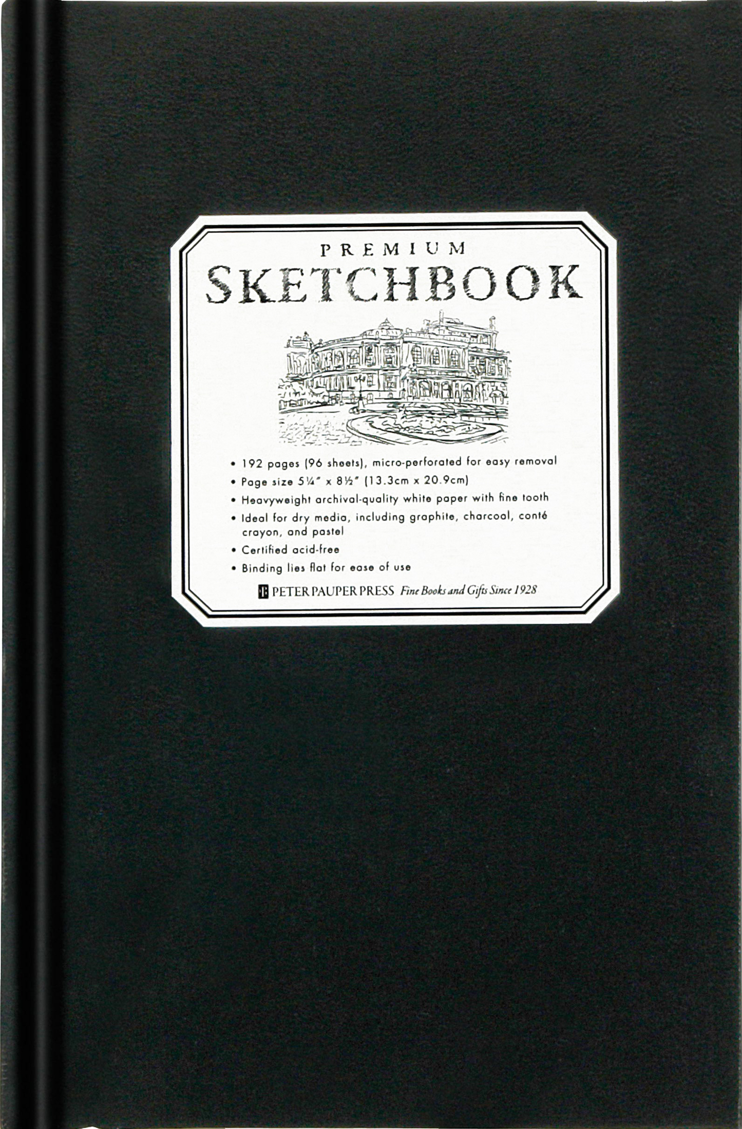 Peter Pauper Press - Small Black Premium Sketchbook