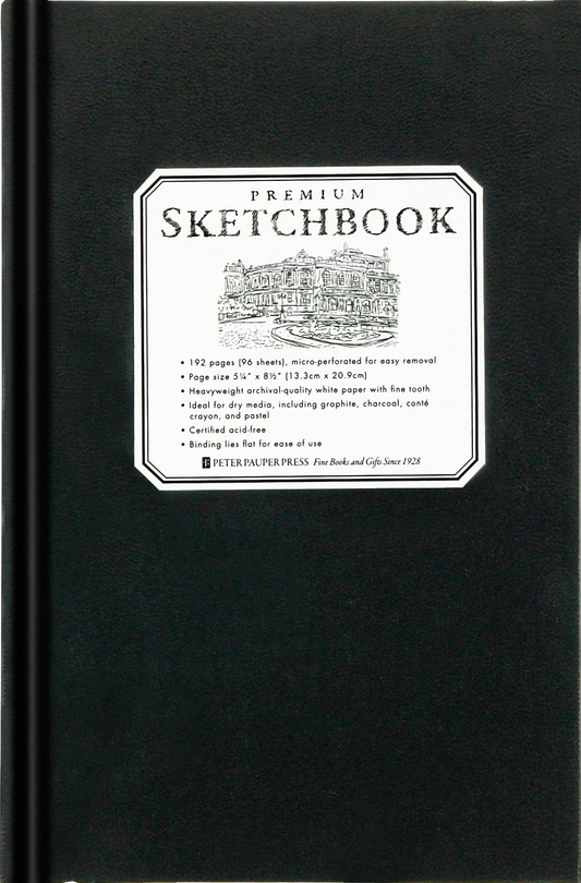 Peter Pauper Press - Small Black Premium Sketchbook