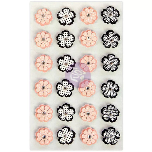 Prima - Prima Traveler's Journal - Pearls & Lace Paper Flowers
