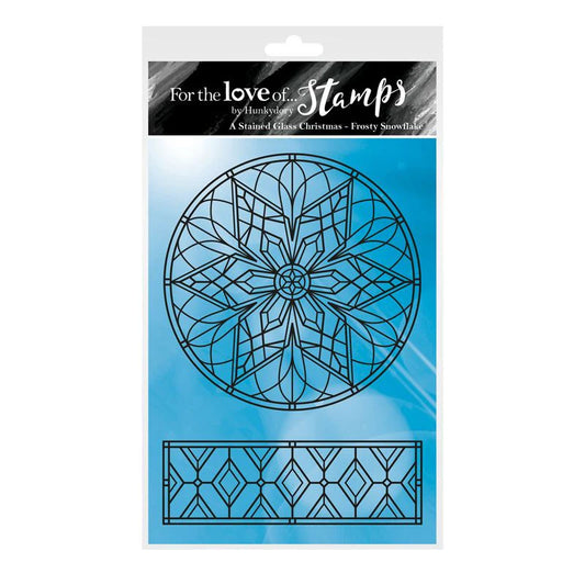 Hunkydory Crafts - For The Love of Stamps : A Stained Glass Christmas - Frosty Snowflake