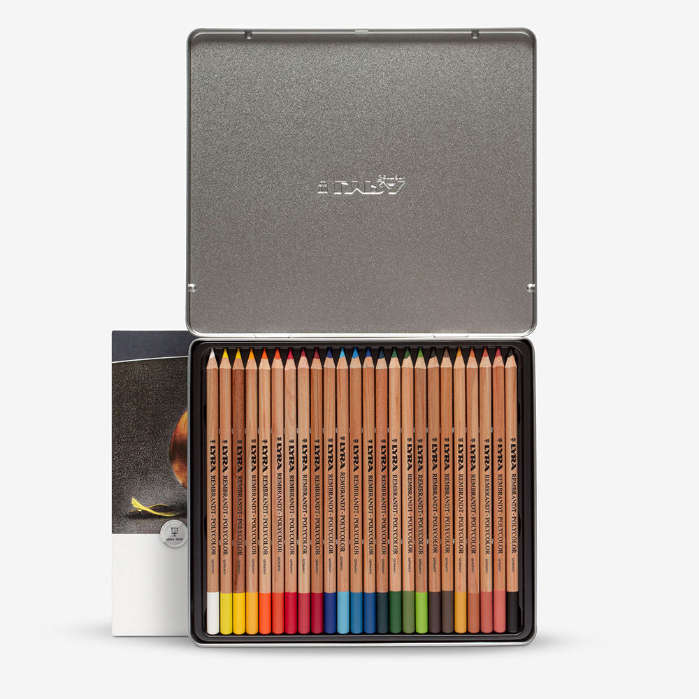 Lyra : Rembrandt Polycolor Cloroued Pencil Set : Metal Box 24 Pack