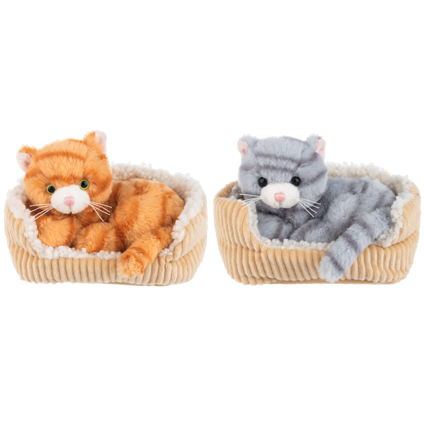 Ganz - Snuggle’n Snooze Kittens Orange/Grey 7"