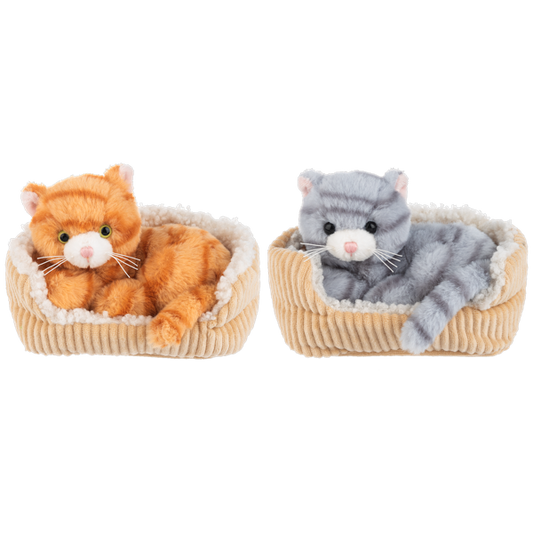 Ganz - Snuggle’n Snooze Kittens Orange/Grey 7"