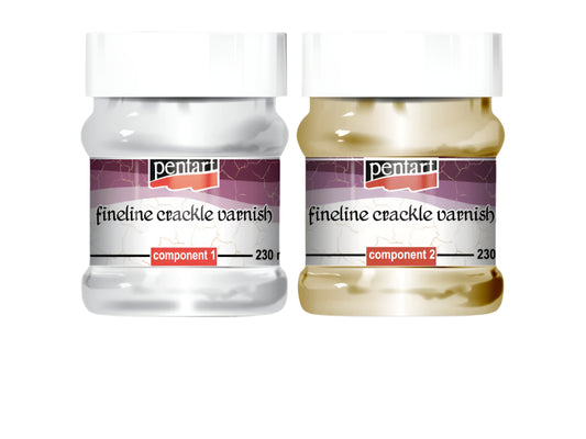 Pentart : Fineline Crackle Varnish Set of 2 230ml