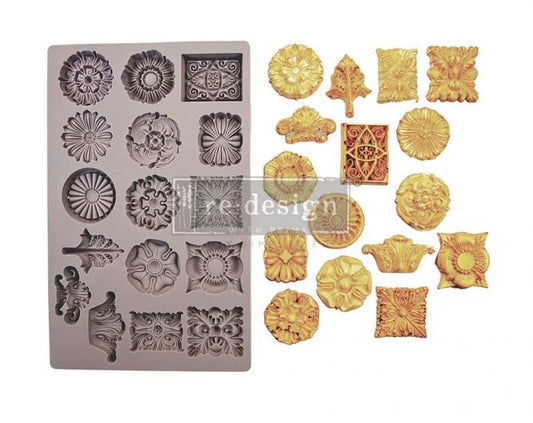 Re-Design With Prima® Decor Moulds - Etruscan Accents - 5"x8", 8mm