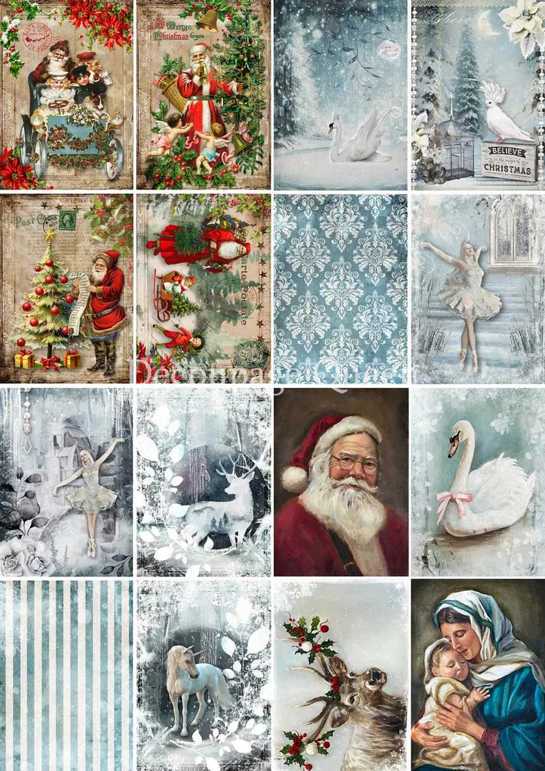 Decoupage Queen - Vellum Paper : Winter Minis 8.3x11.7"