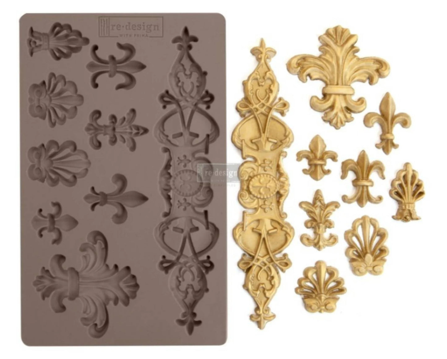 Re-Design With Prima® Decor Moulds - Fleur De Lis - 5"x8", 8mm