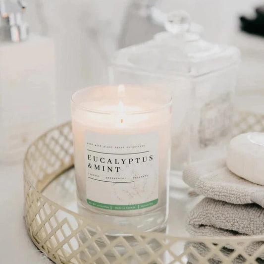 Natura Soy ~ Mint & Eucalyptus Pillar Jar Candle