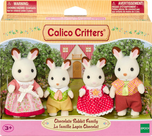 Calico Critters - Chocolate Rabbit Family