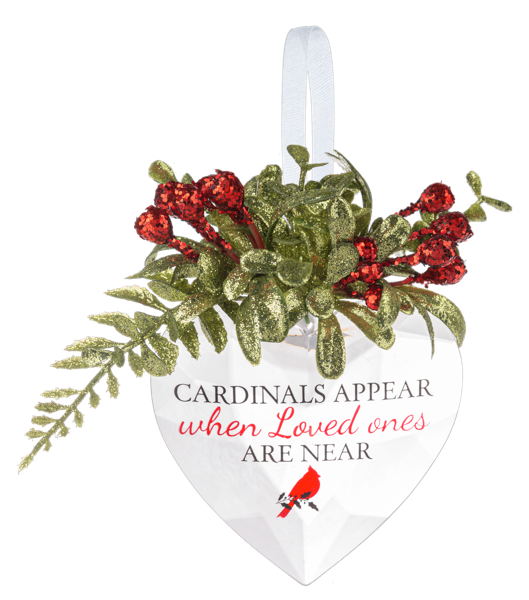 4" MISTLE TOE HEART CHIRSTMAS ORNAMENT