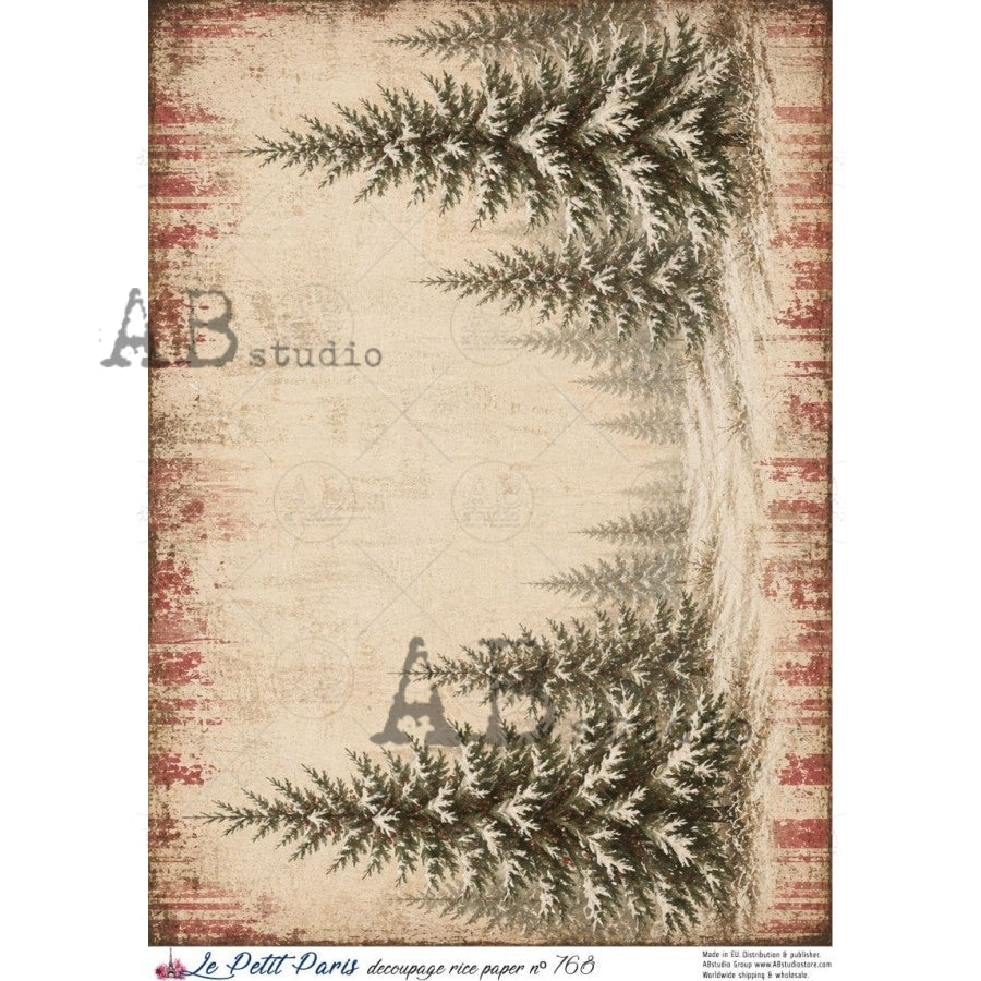 AB Studios - #768 Forest Scene A4 Rice Paper