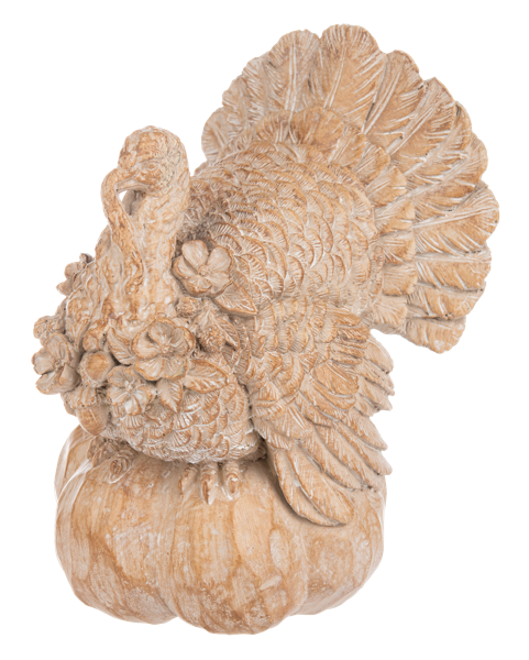 Natural Resin Turkey Figurine