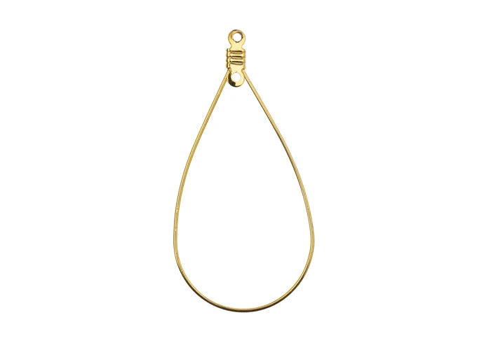 Must Have Findings - Earring Teardrop 23x49mm Gold 8 pcs
