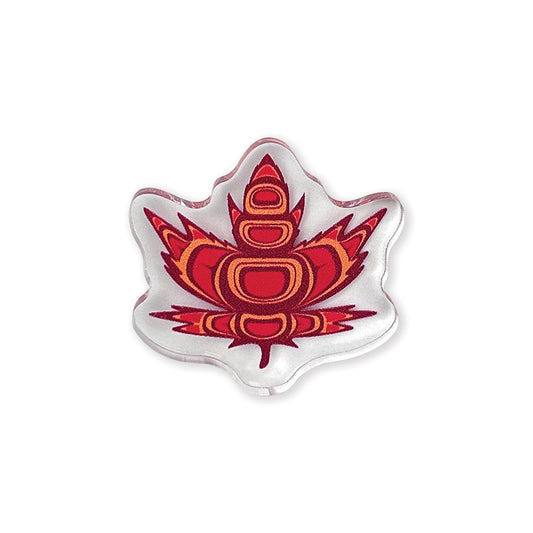 Acrylic Pin Indigenous Maple By Paul Windsor