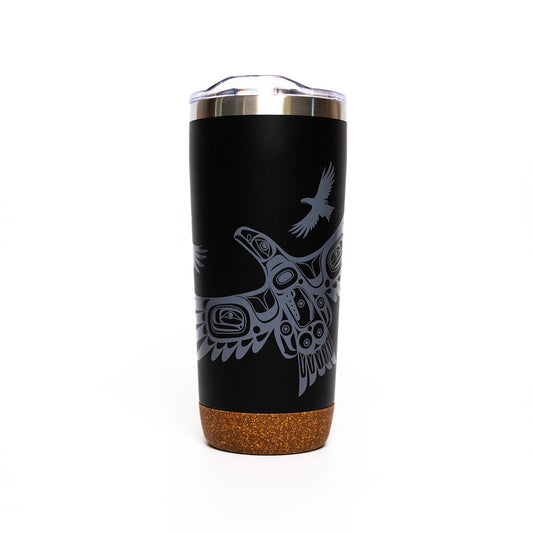 Cork Base Travel Mug Soaring Eagle 20 oz