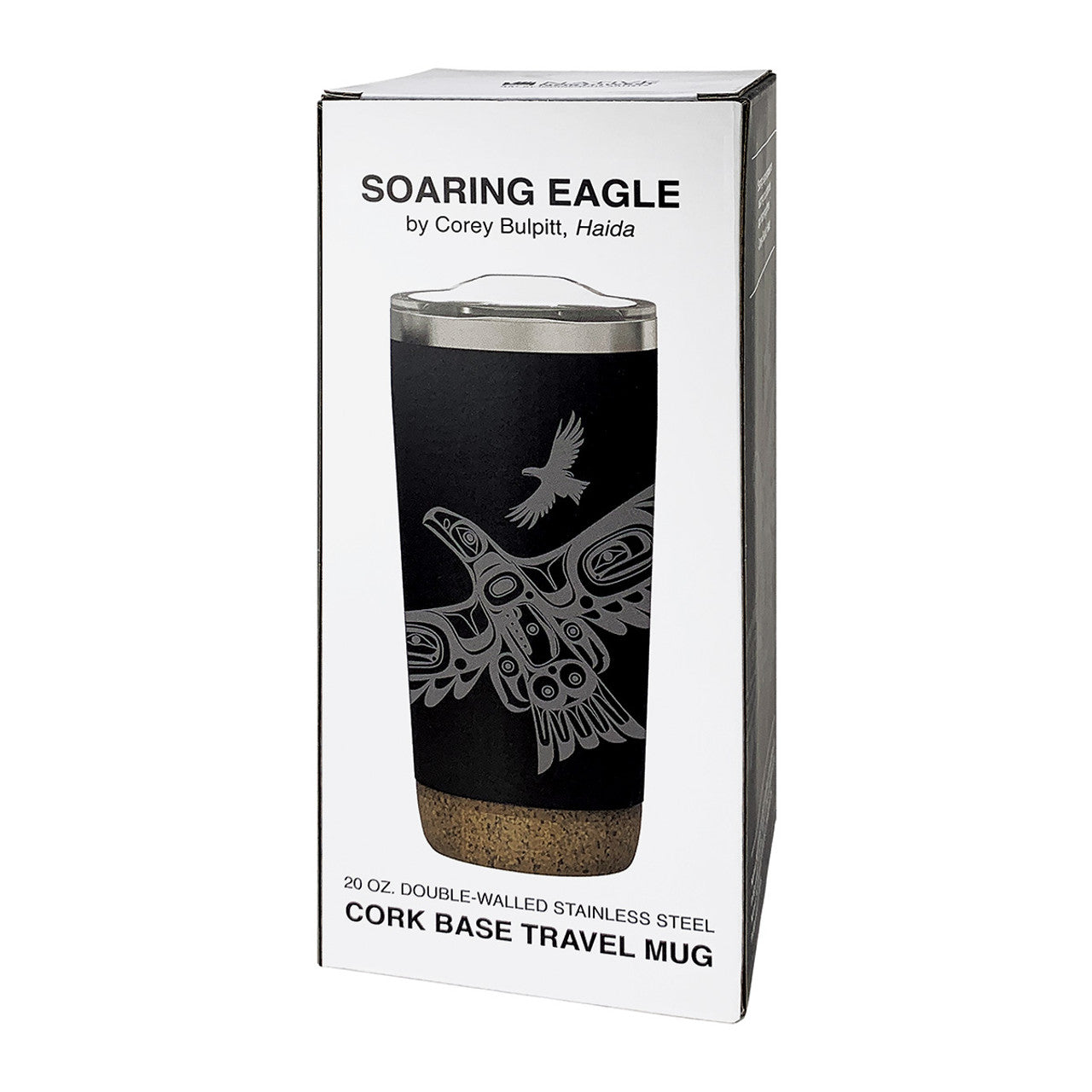 Cork Base Travel Mug Soaring Eagle 20 oz