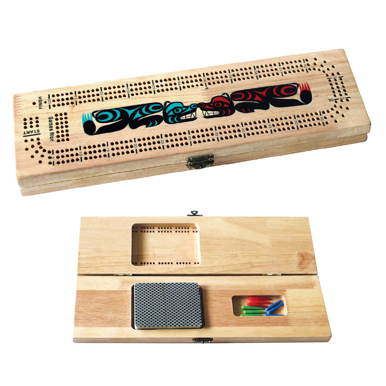 3 Track Cribbage Boaard Bears By Maynard Johnny Jr