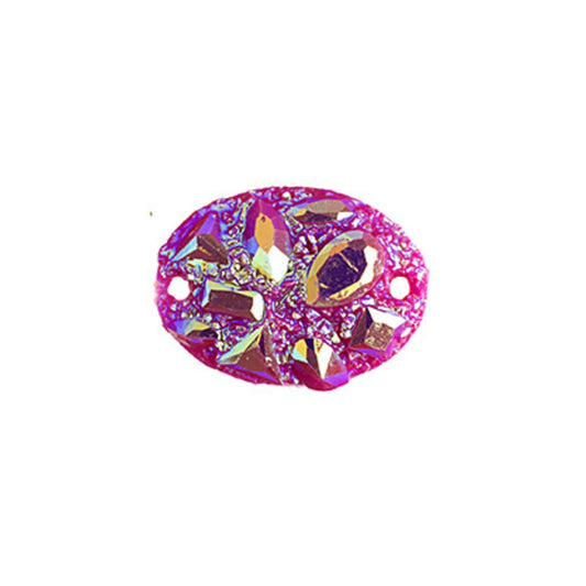 John Bead - Resin Sew-on Moon Rock 18x25mm Oval 10pcs