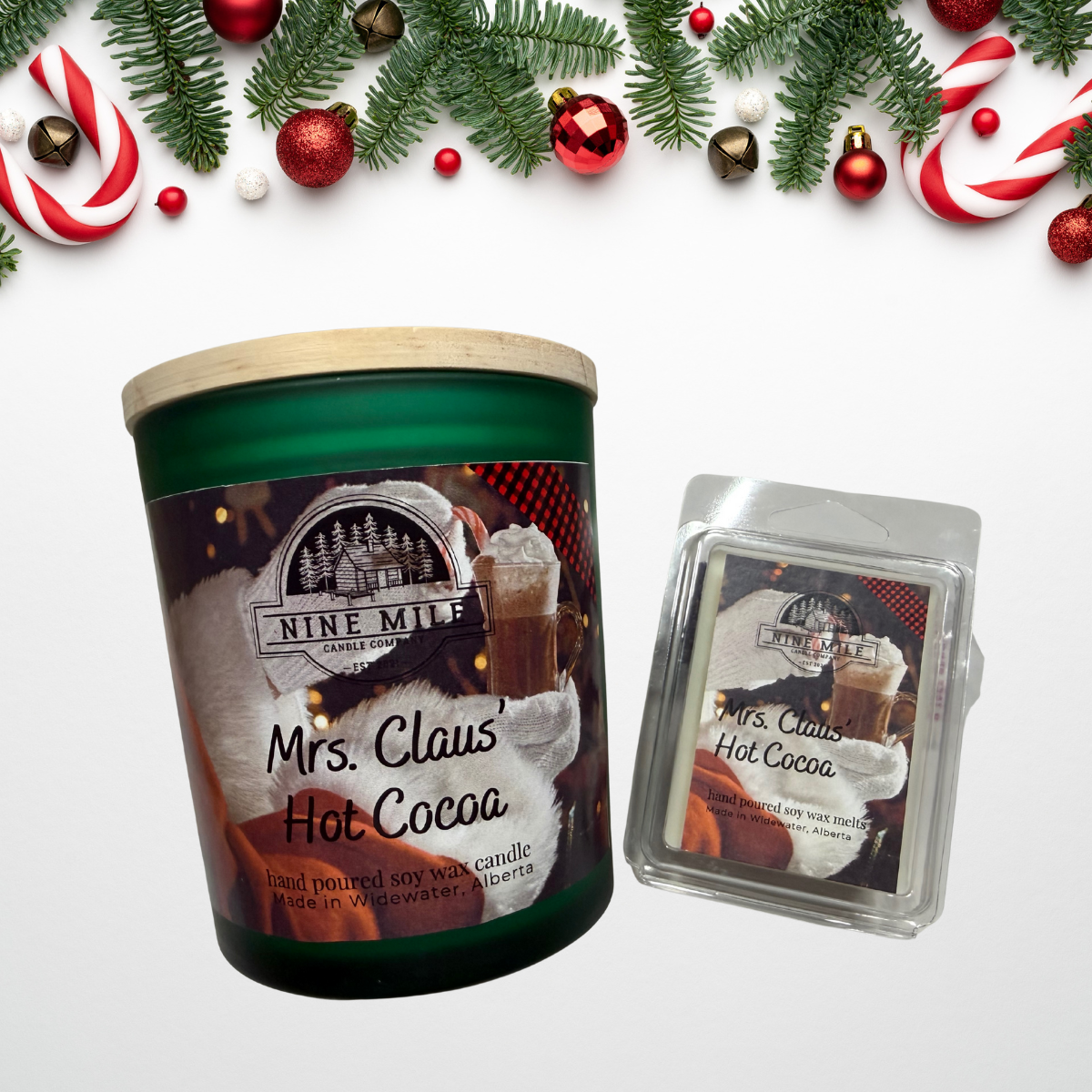 Nine Mile Mrs. Claus Hot Cocoa 12.5 oz Candle & Melts