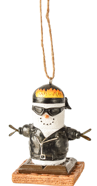 Smores Biker Resin Ornament