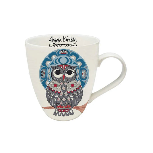 Indigenous Art Mug : Owl Art by Angela Kimble