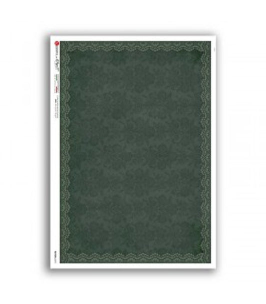 Paper Designs - Ornamental Green Texture A4 Rice Paper