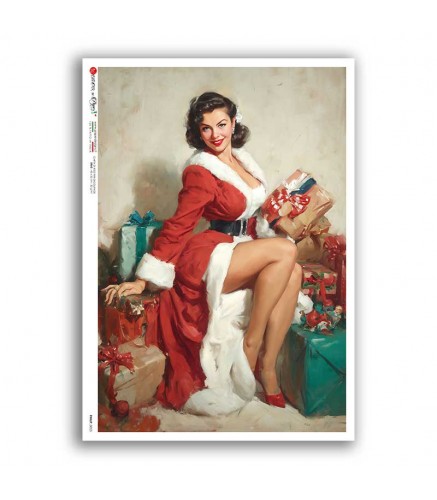 Paper Design - Festive Pinup Cheer A4 Rice Paper