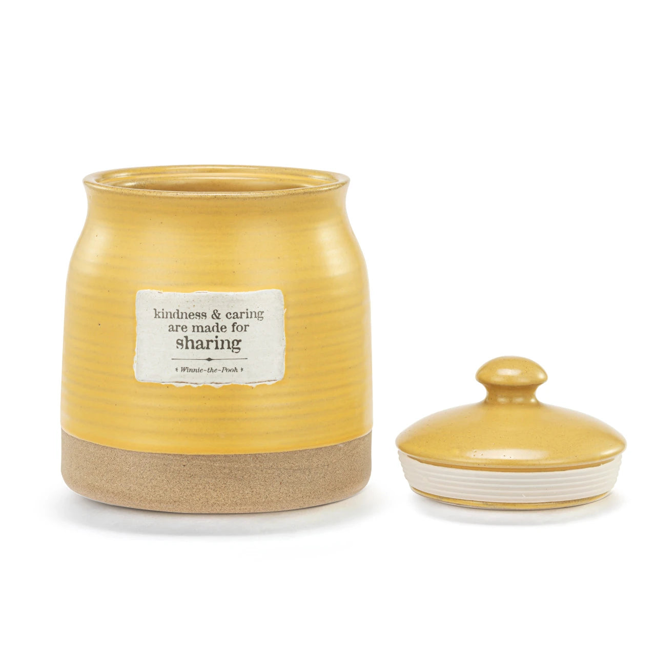 Winnie the Pooh Yellow Stoneware Kindness Hunny Pot 4.5x5.5x5.5"