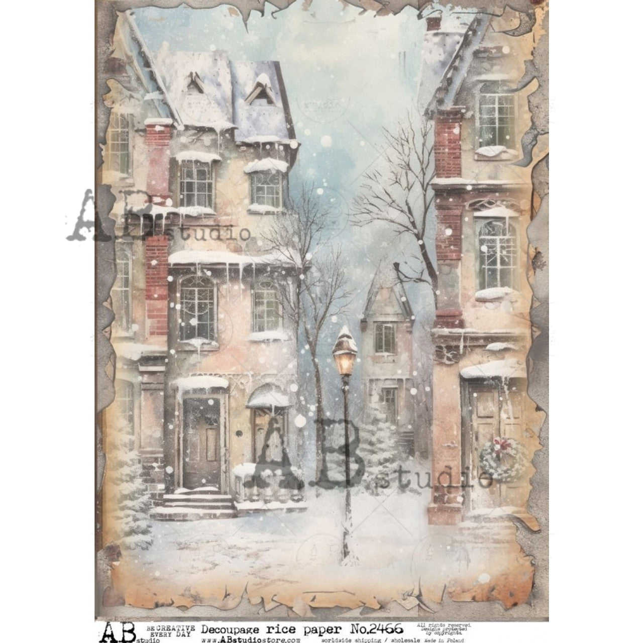 AB Studios : Winter City View A4 Rice Paper