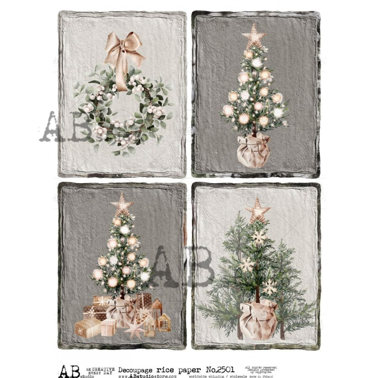 AB Studios : Farmhouse Decorations A4 Rice Paper