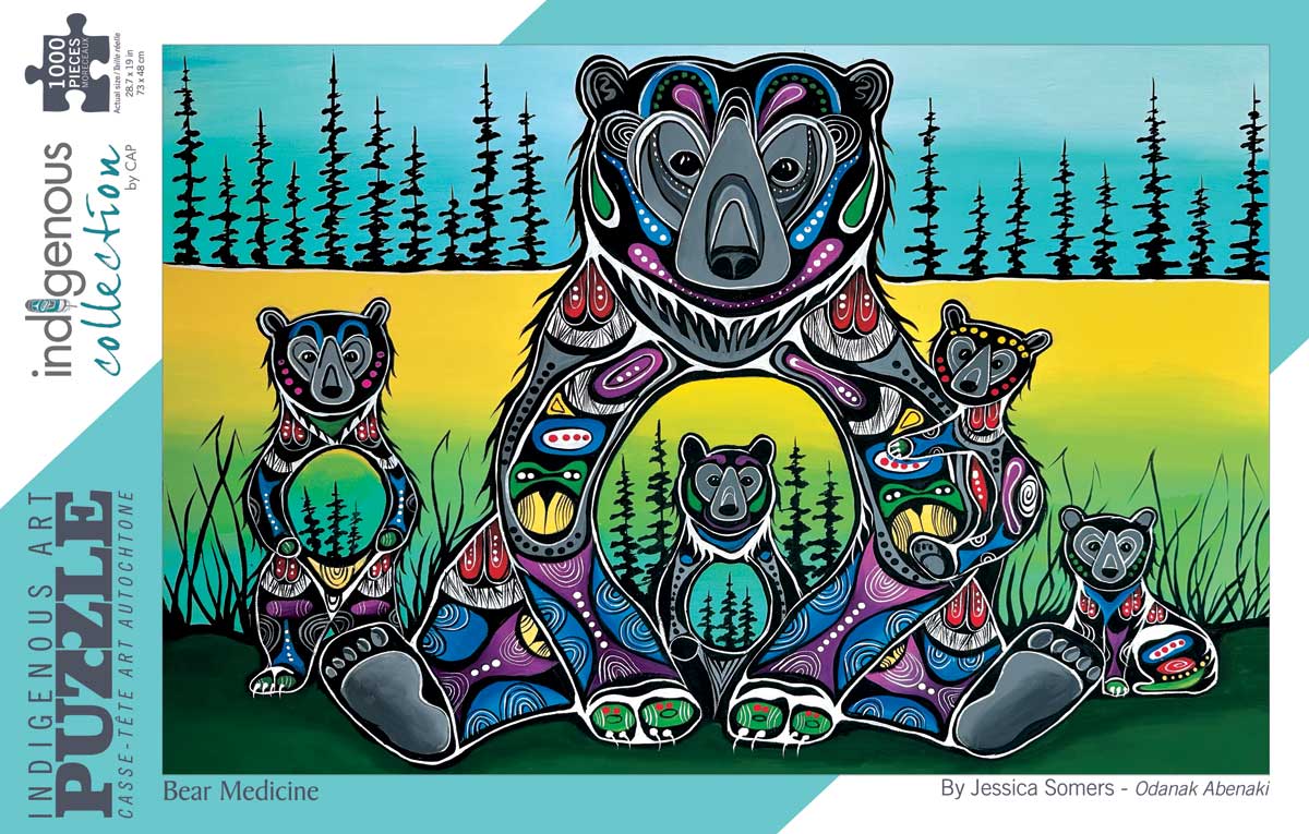 Indigenous Art Puzzle 1000 Pieces - Bear Medicine
