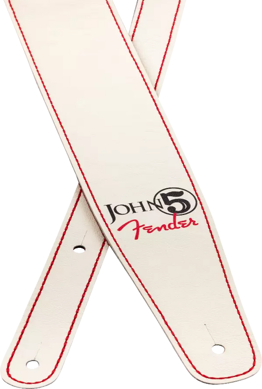 FENDER JOHN 5  RED LEATHER STRAP