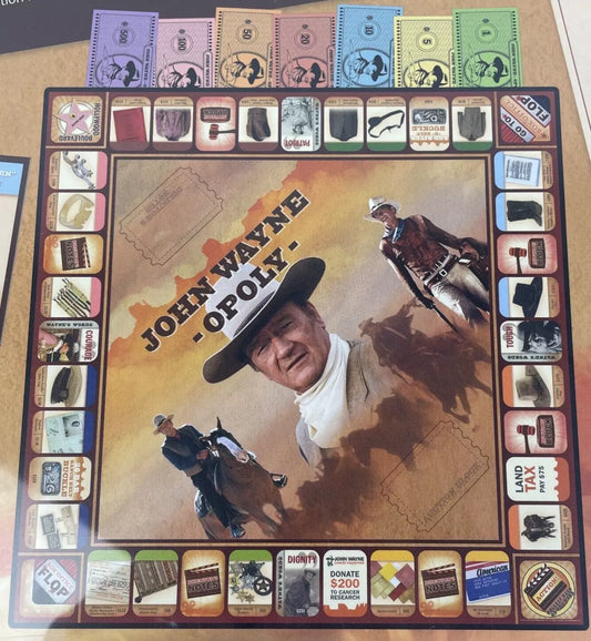 John Wayne-Opoly Monopoly Board Game Collector’s Edition Sealed Contents RARE