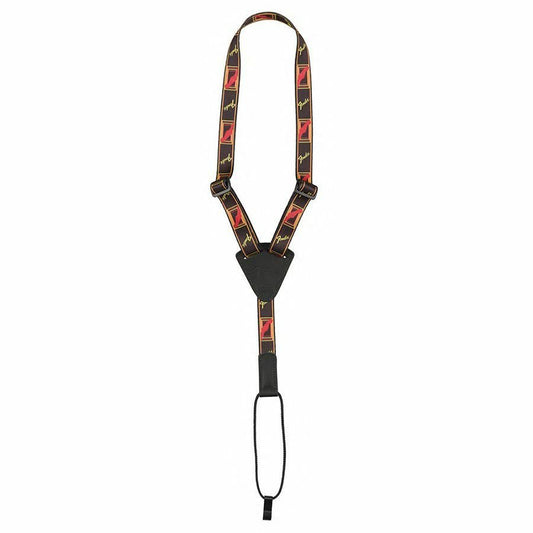 FENDER BLK/YLW/RED MONO UKELELE STRAP