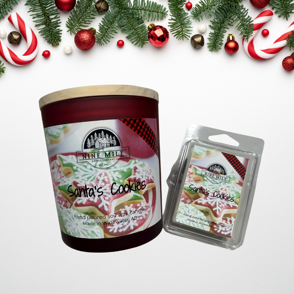 Nine Mile Santa's Cookies 12.5oz Candle & Melts