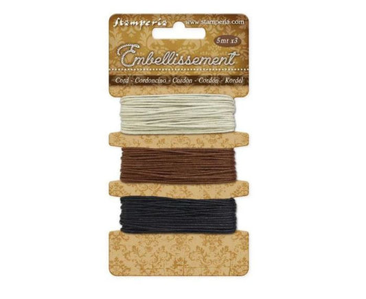 Stamperia : Cords Ivory, Black, and Brown