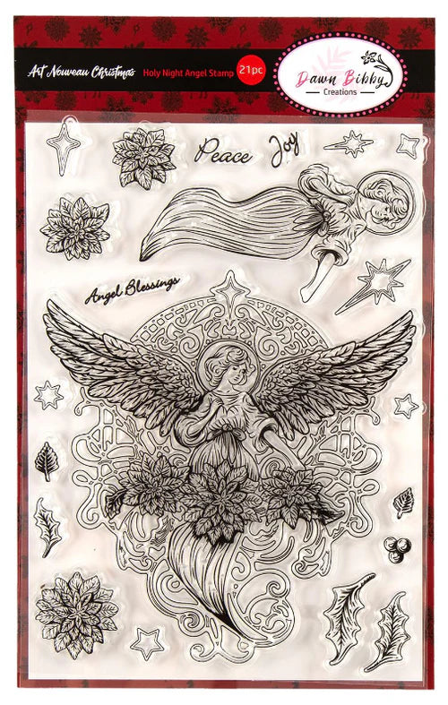 Dawn Bibby - Art Nouveau - Holy Night Angel Stamp