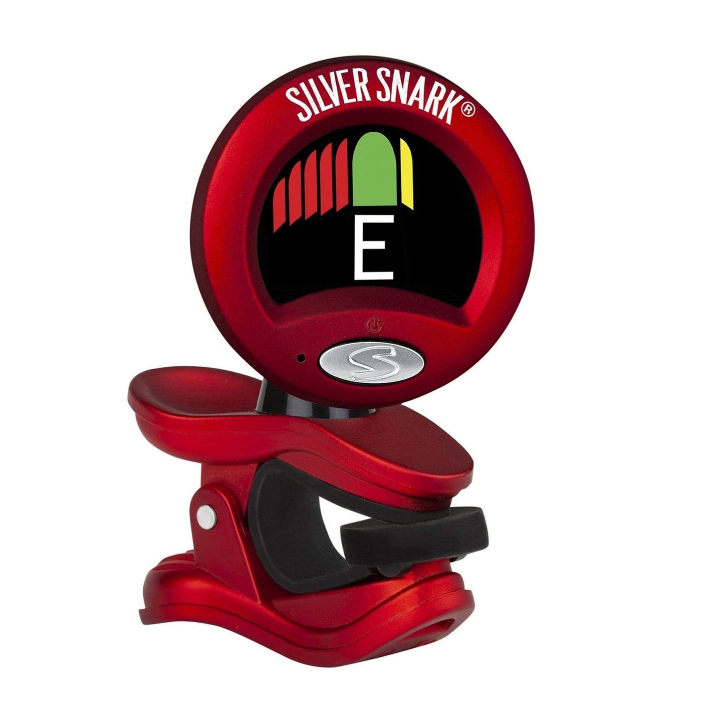 Snark red and silver clip on chromatic guitar tuner