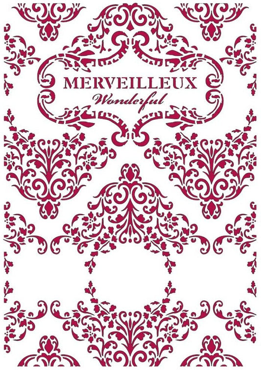 Stamperia - Stencil Formato G - Romantic Sea Dream 29.7 cm X 21 cm