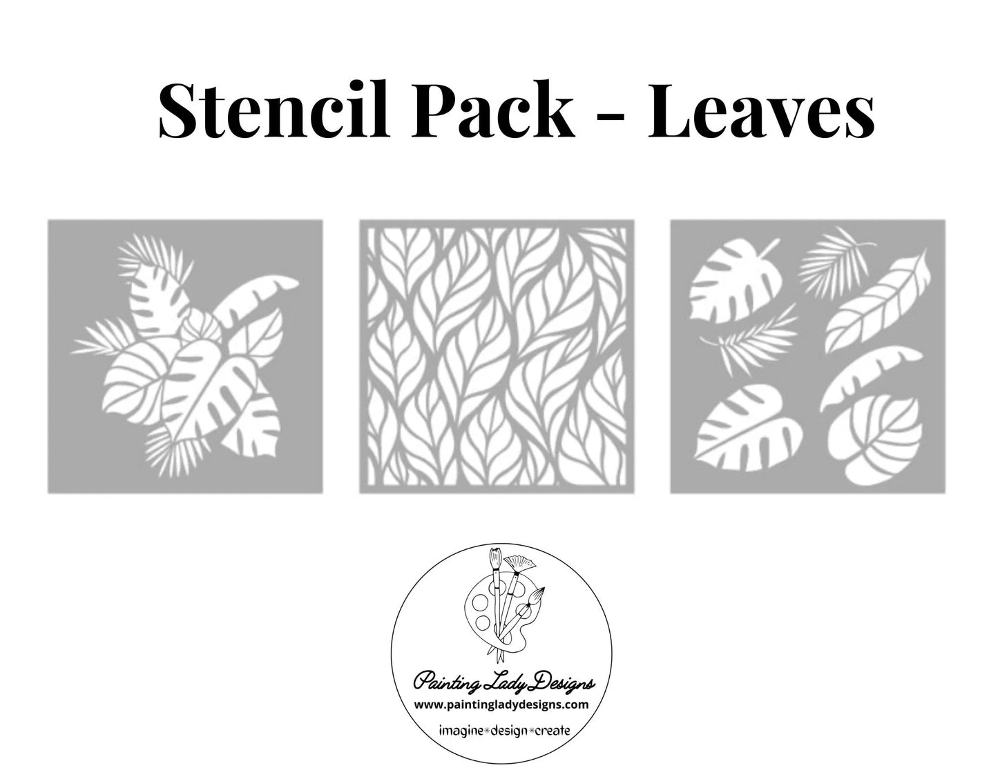 Painting Lady Designs - Stencil Pack Tropical Leaves