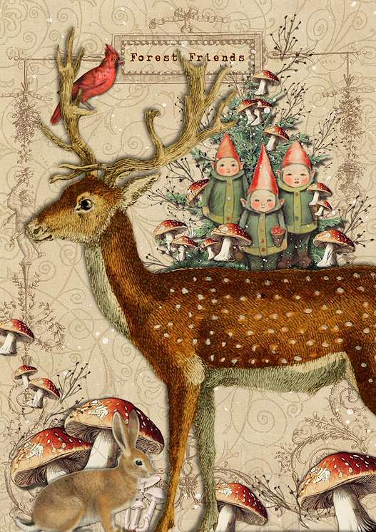 Decoupage Queen - Elle J Goods, Forest Friends A4 & A3 Rice Paper