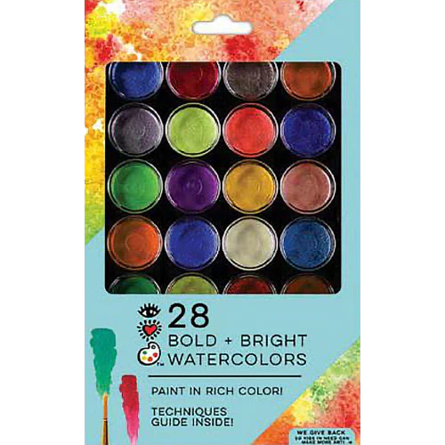 28 Metallic Watercolors Saturated With Sparkles